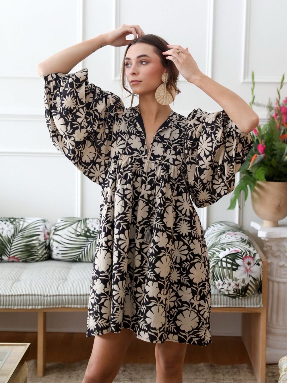 Mille Black & White Michelle Daisy Dress | Size S